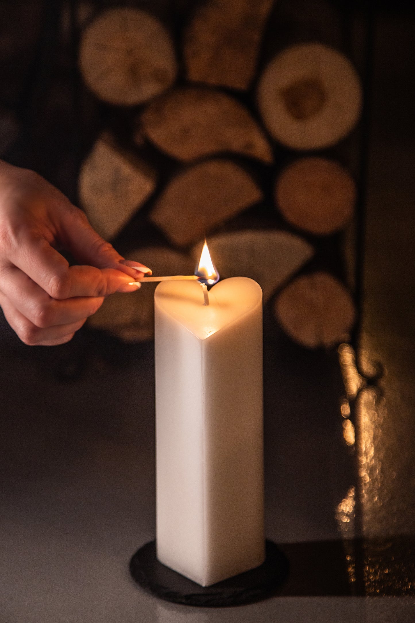 Stone Candle Tray