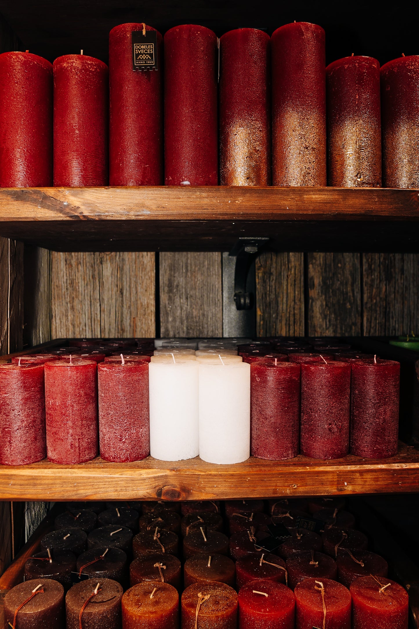 Rustic candle "Latvia"