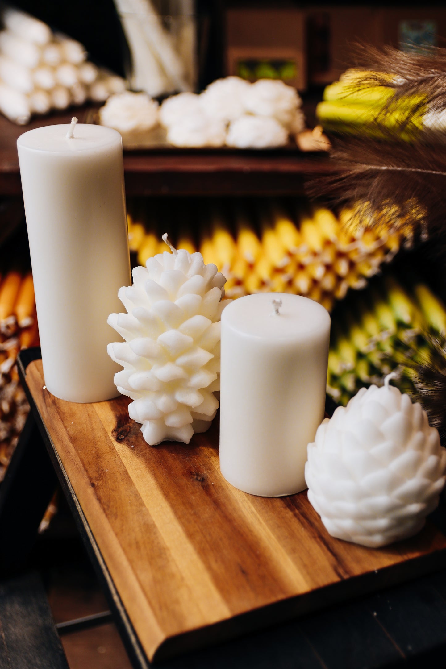 Eco stearin candle "Cone"