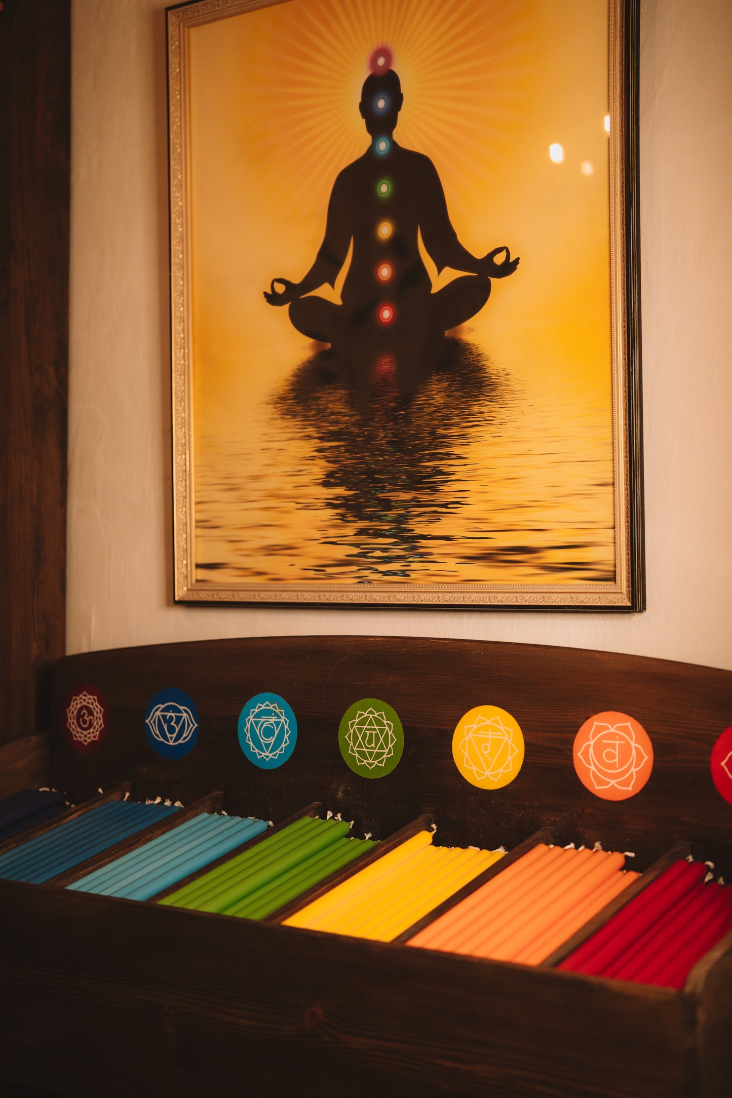 Chakra Long Table Candle "Crown Chakra"