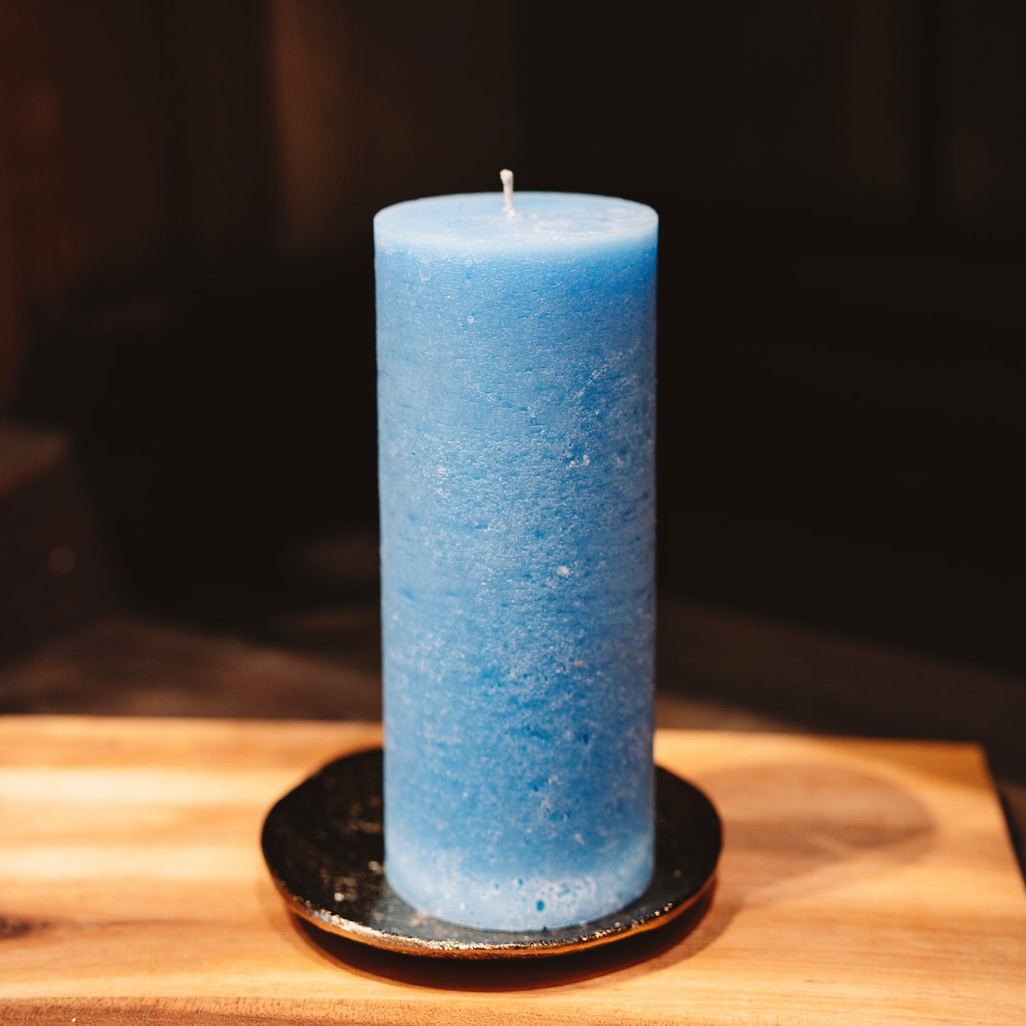 Rustic candle "Blue"