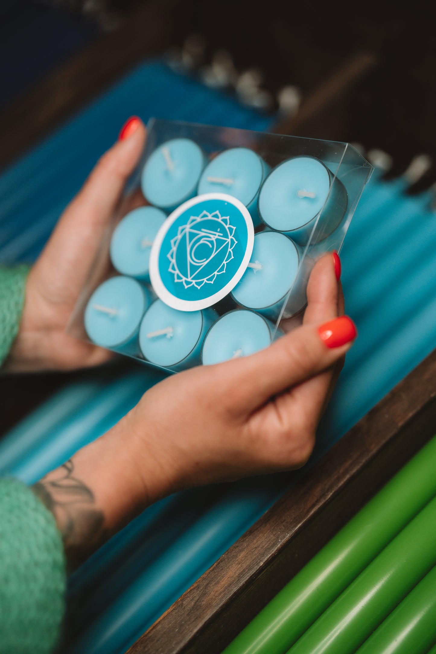 Chakra Tea Candles "Throat Chakra"
