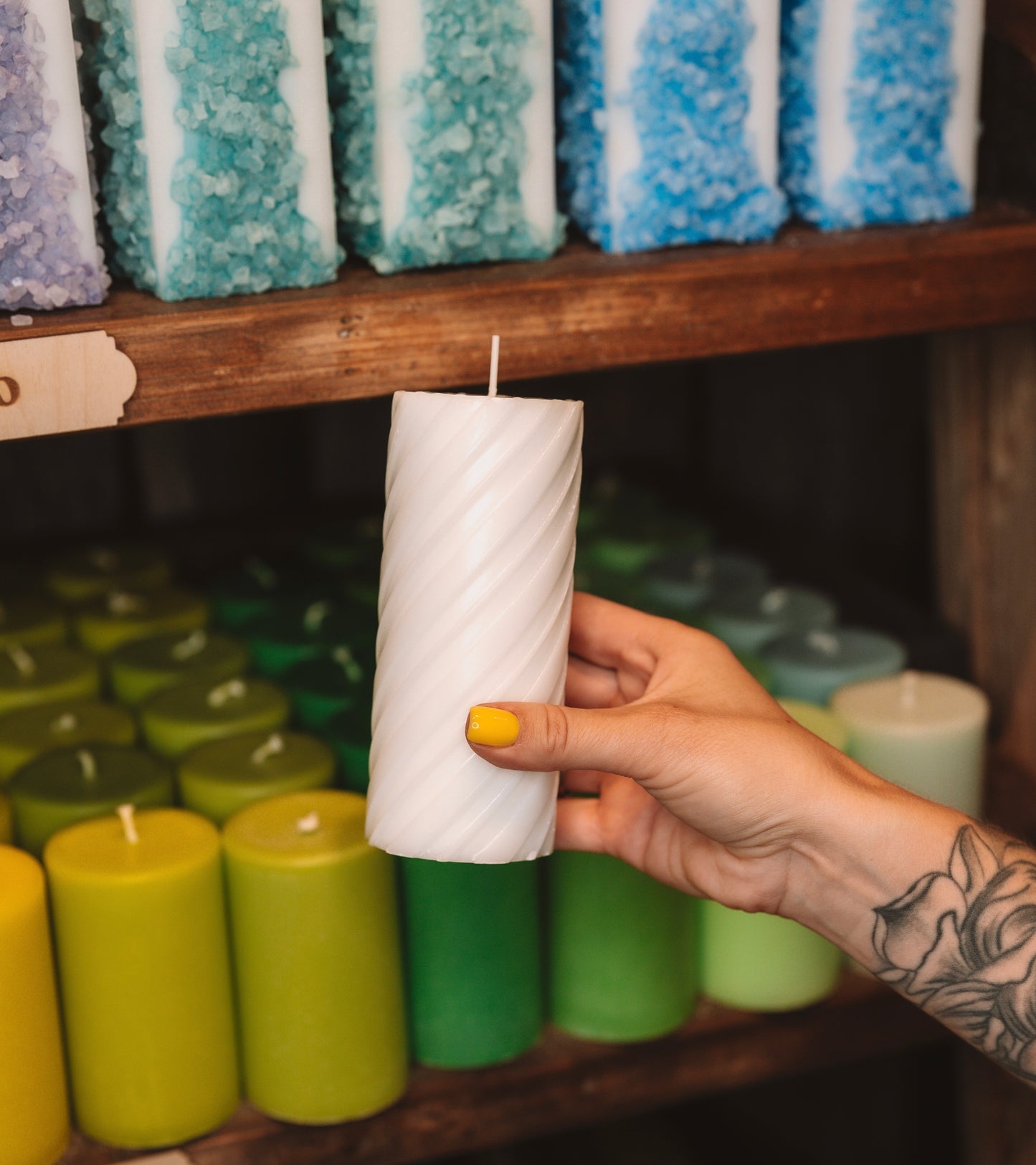 Eco stearin candle