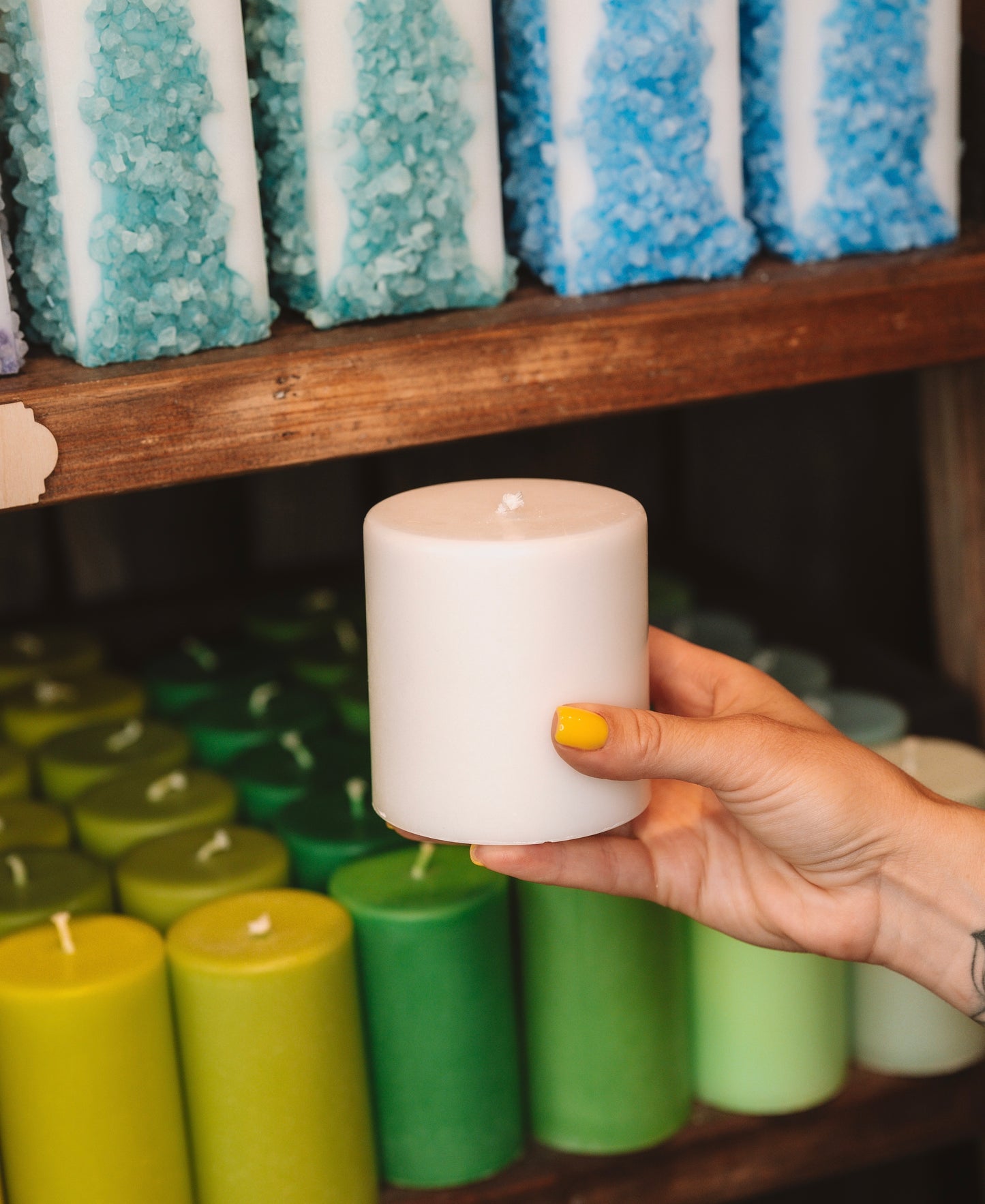 Eco Stearin Candle "Cylinder" (M)