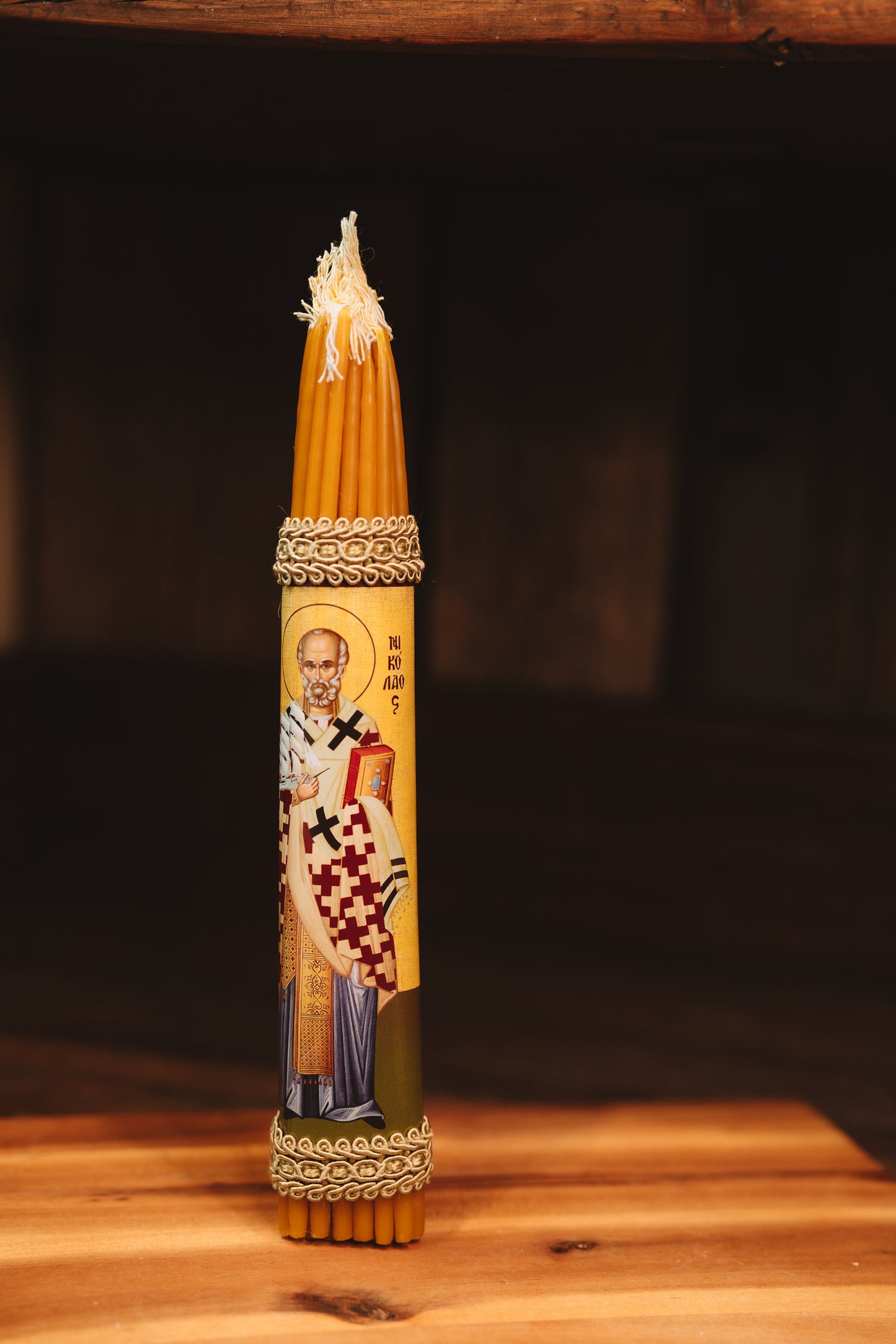 St. Nicholas the Wonderworker Beeswax Candles