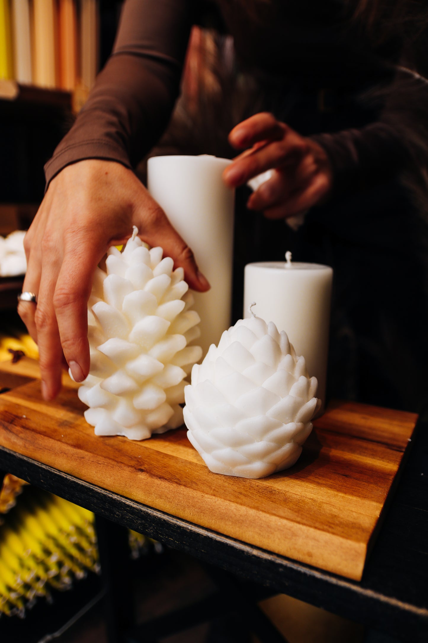 Eco stearin candle "Cone"