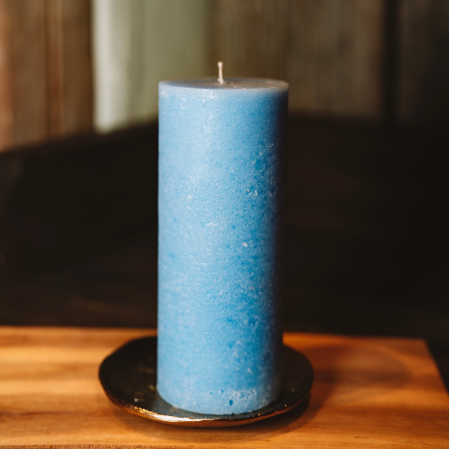 Rustic candle "Blue"