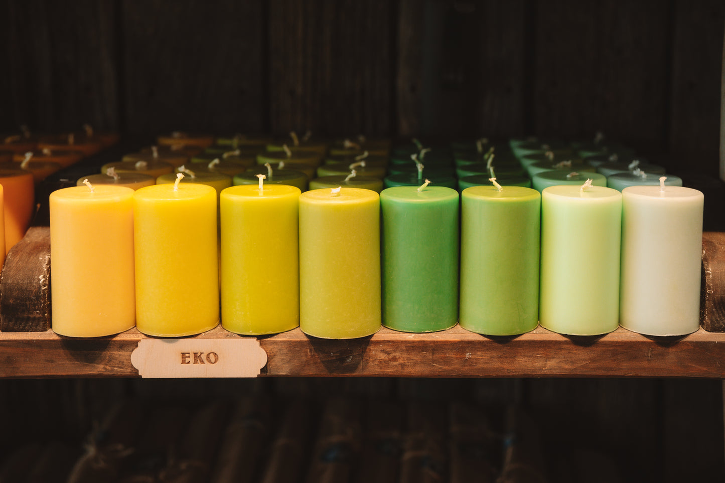 Eco stearin candles "Cylinder"