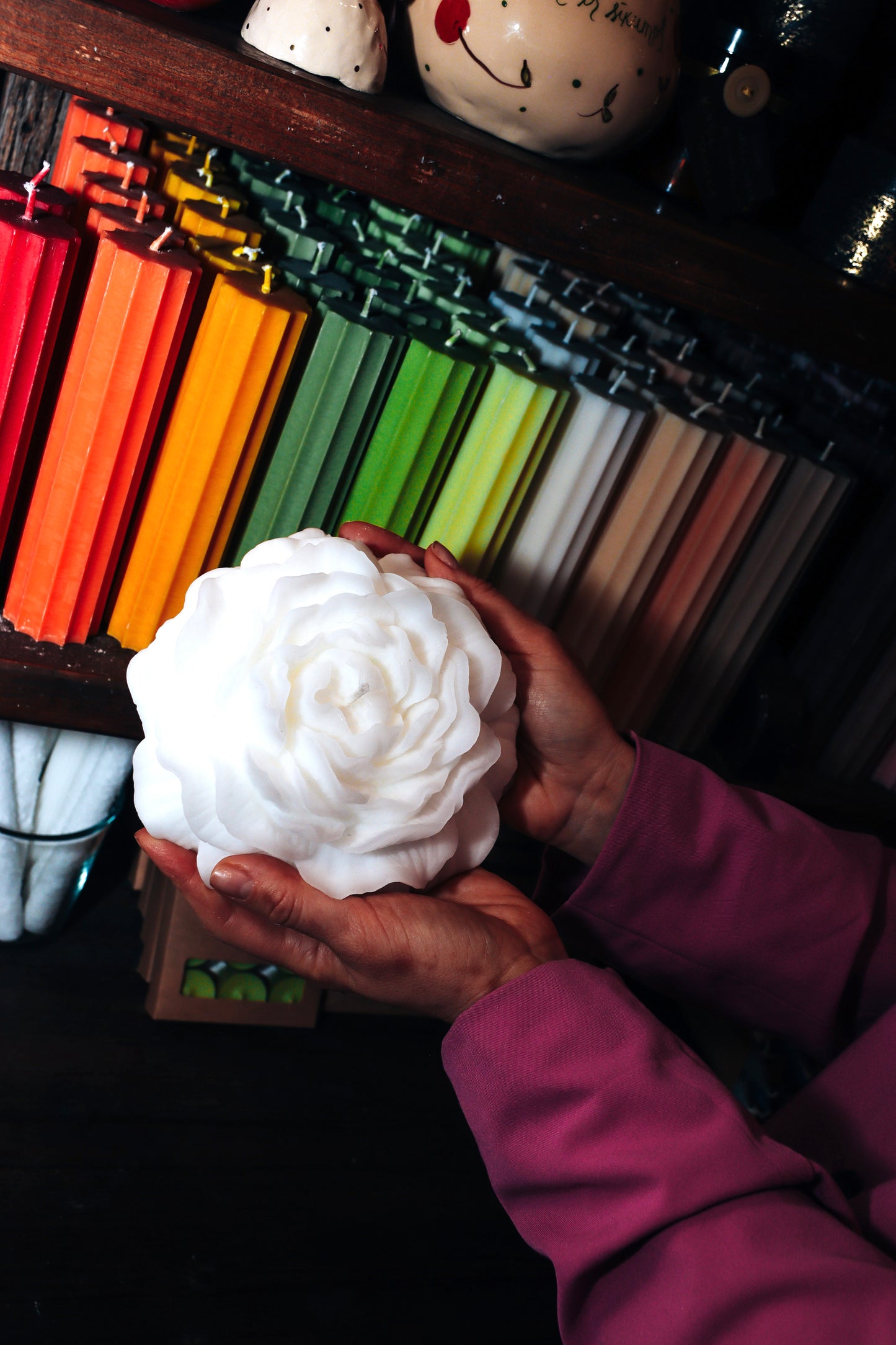 Large flower candle