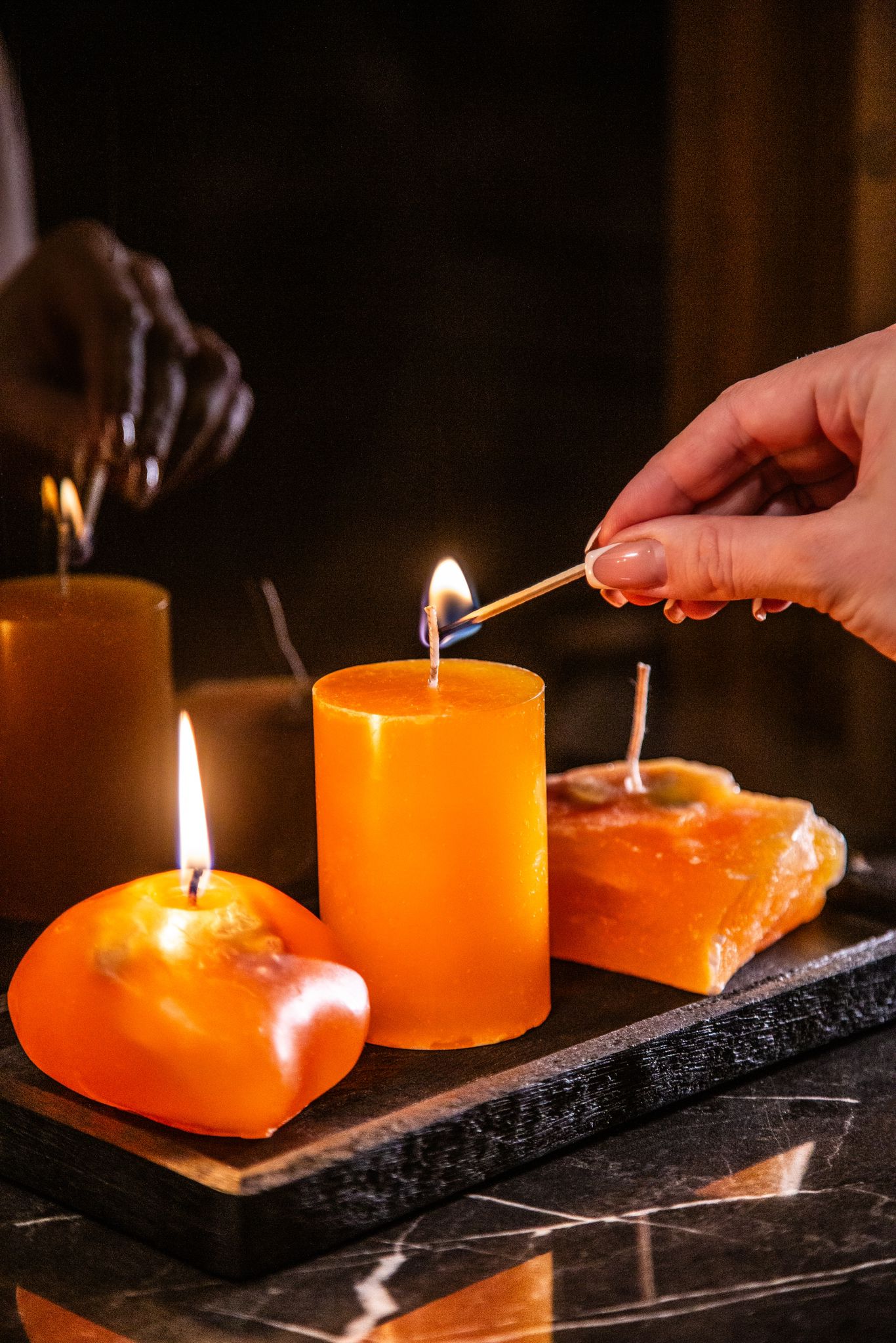 Design Candle "Amber Stone"