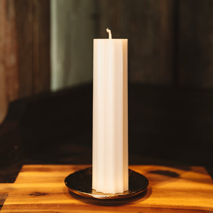 Eco Stearin Candle "Grooved"