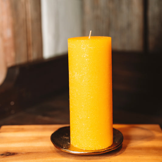 Rustic candle "Yellow"