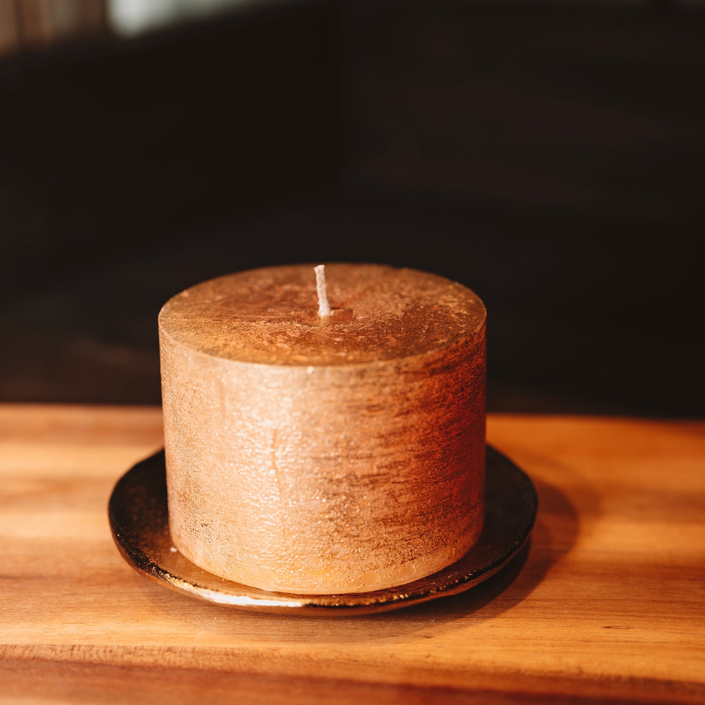 Rustic candle "Gold"