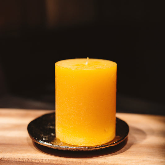 Rustic candle "Yellow"