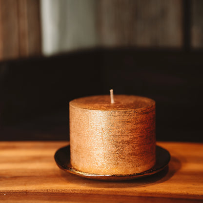 Rustic candle "Gold"