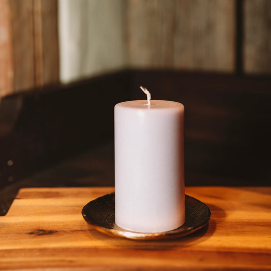 Eko stearīna svece”Gaiši lillā krāsas cilindrs”