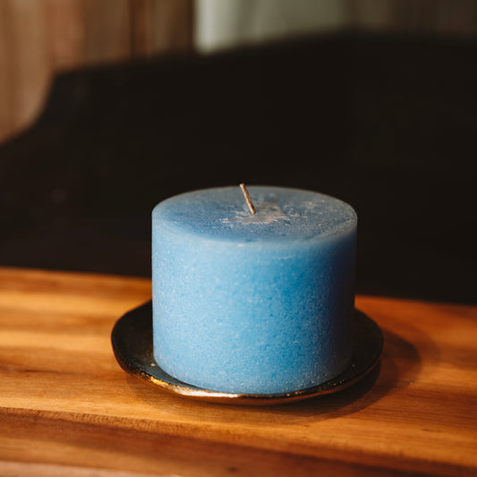 Rustic candle "Blue"