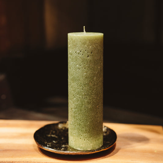 Rustic candle "Green"