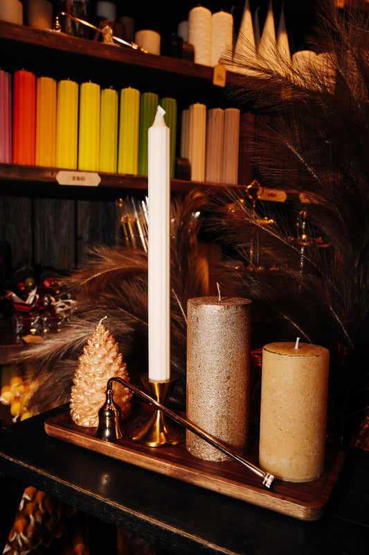 Latvijā ražots sveču komplekts “Zelta Elegance