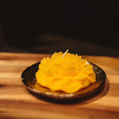 Eko seatrīna svece”peonijas zieds-dzeltens”
