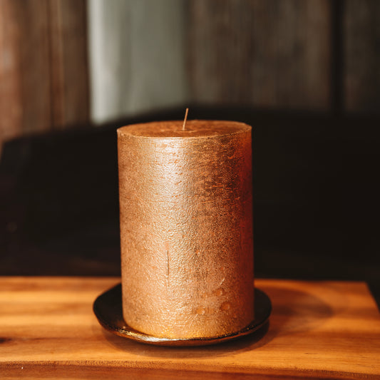 Rustic candle "Gold"