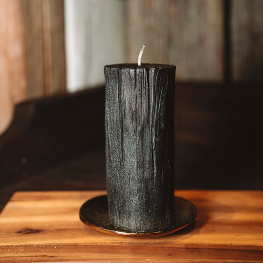 Designer candle "Charcoal-liela "