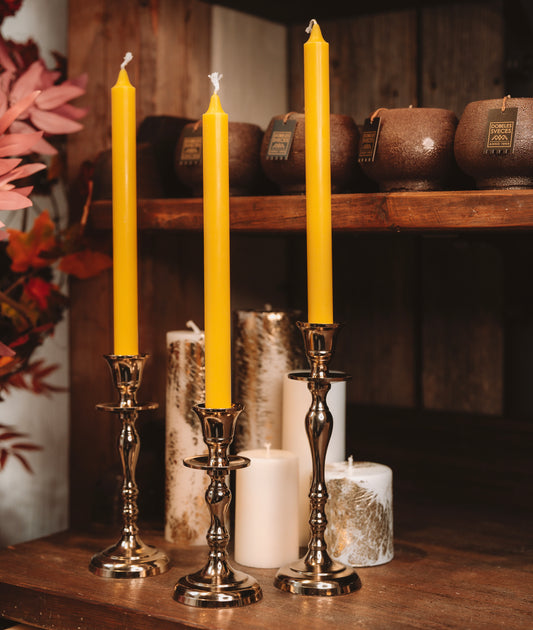 Long table candle "Yellow"