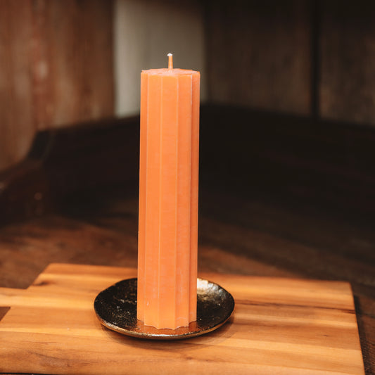 Eko stearīna svec”Rievota-oranža”