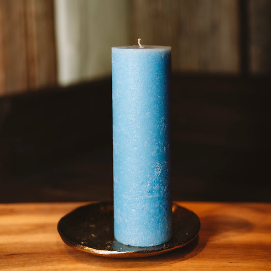 Rustic candle "Blue"