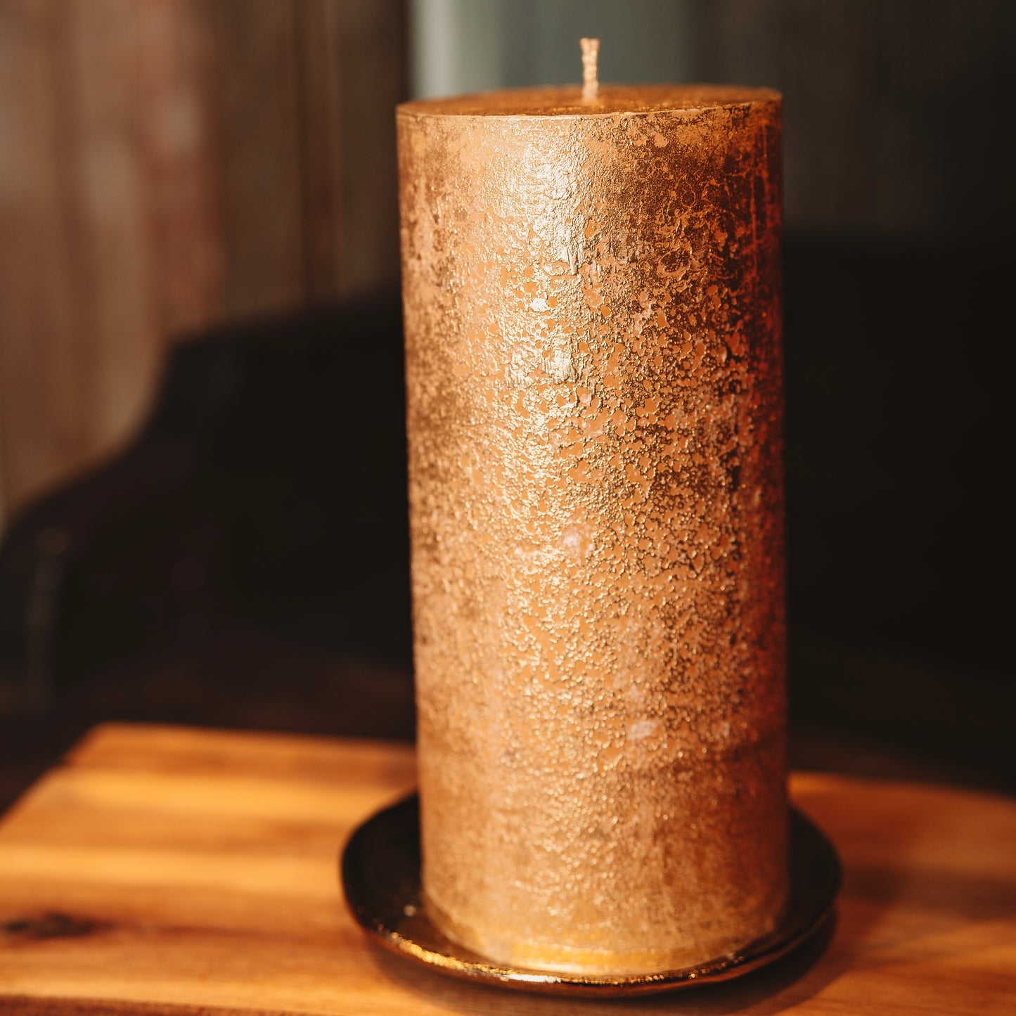 Rustic candle "Gold"