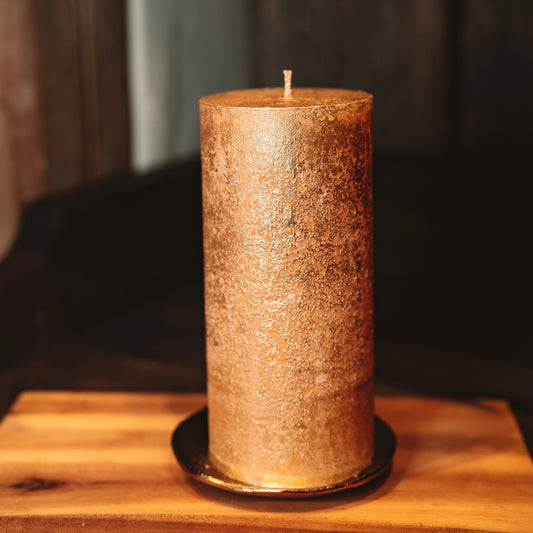 Rustic candle "Gold"