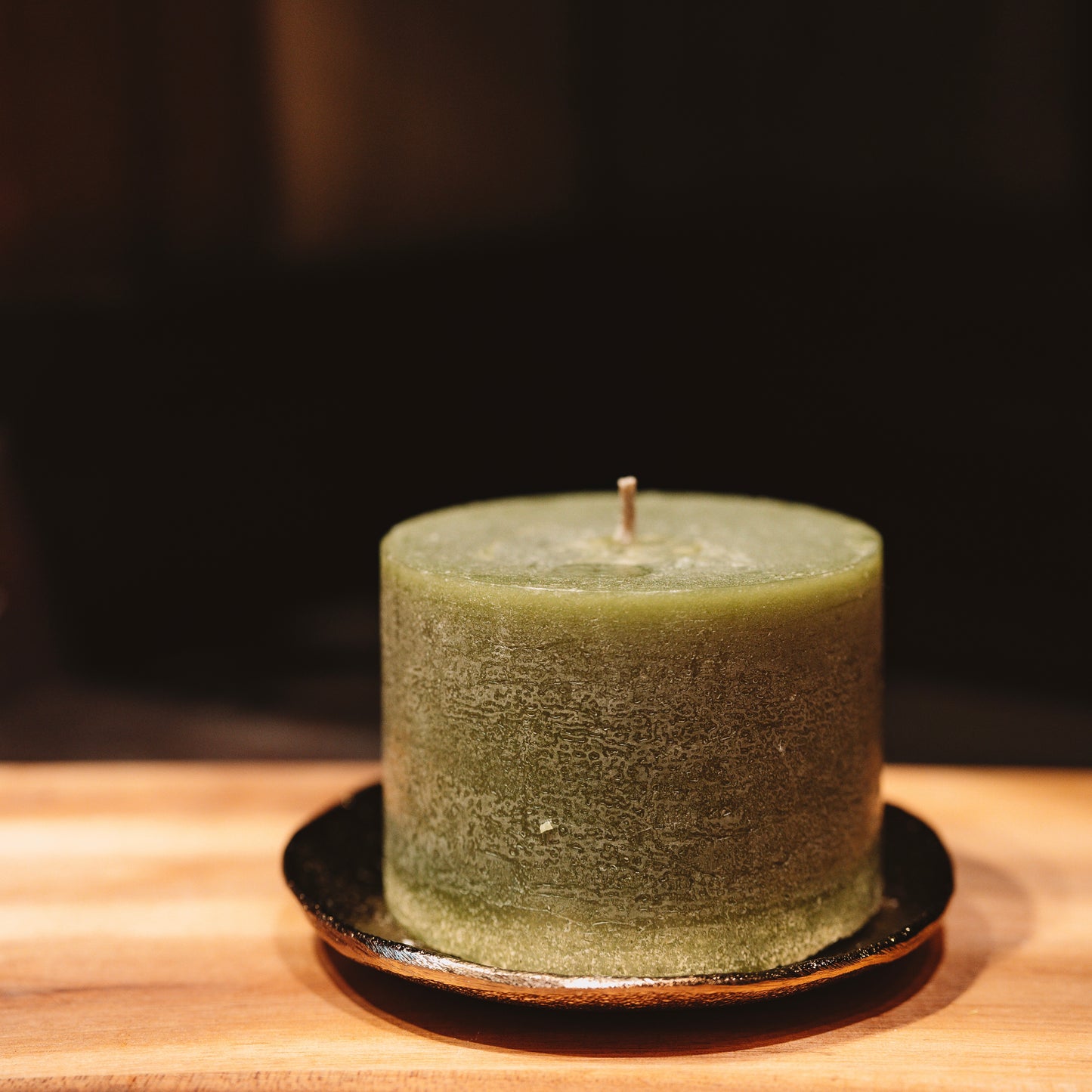 Rustic candle "Green"