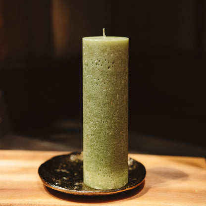 Rustic candle "Green"