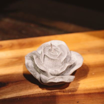 Eco stearin figurative twine "Grey rose"