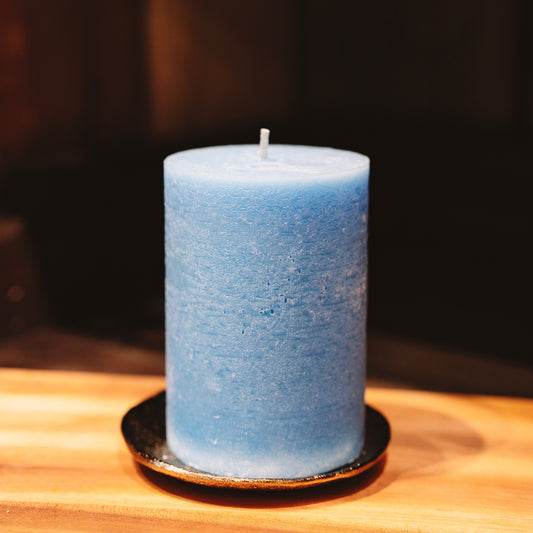 Rustic candle "Blue"