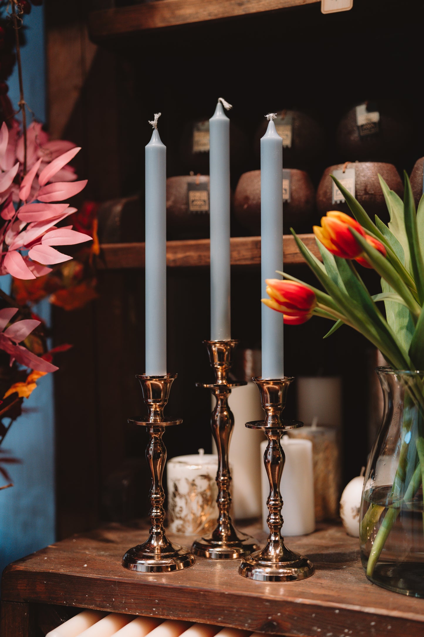 Long Table Candle "Blue"